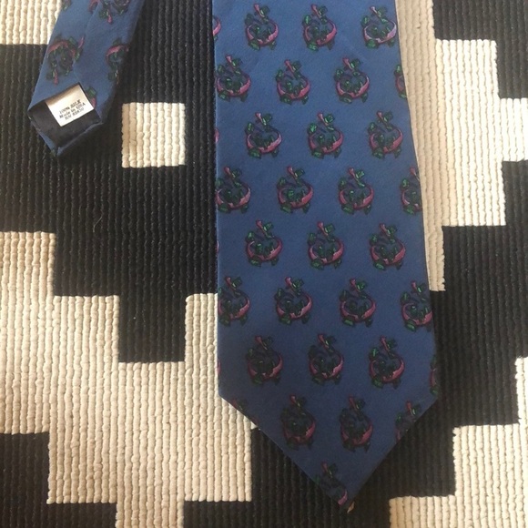 J. Garcia Silk Neck Tie JG Blue Print - Picture 1 of 6